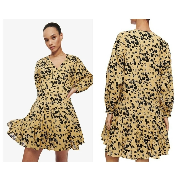 ANINE BING Peyton Print Minidress (XXS)